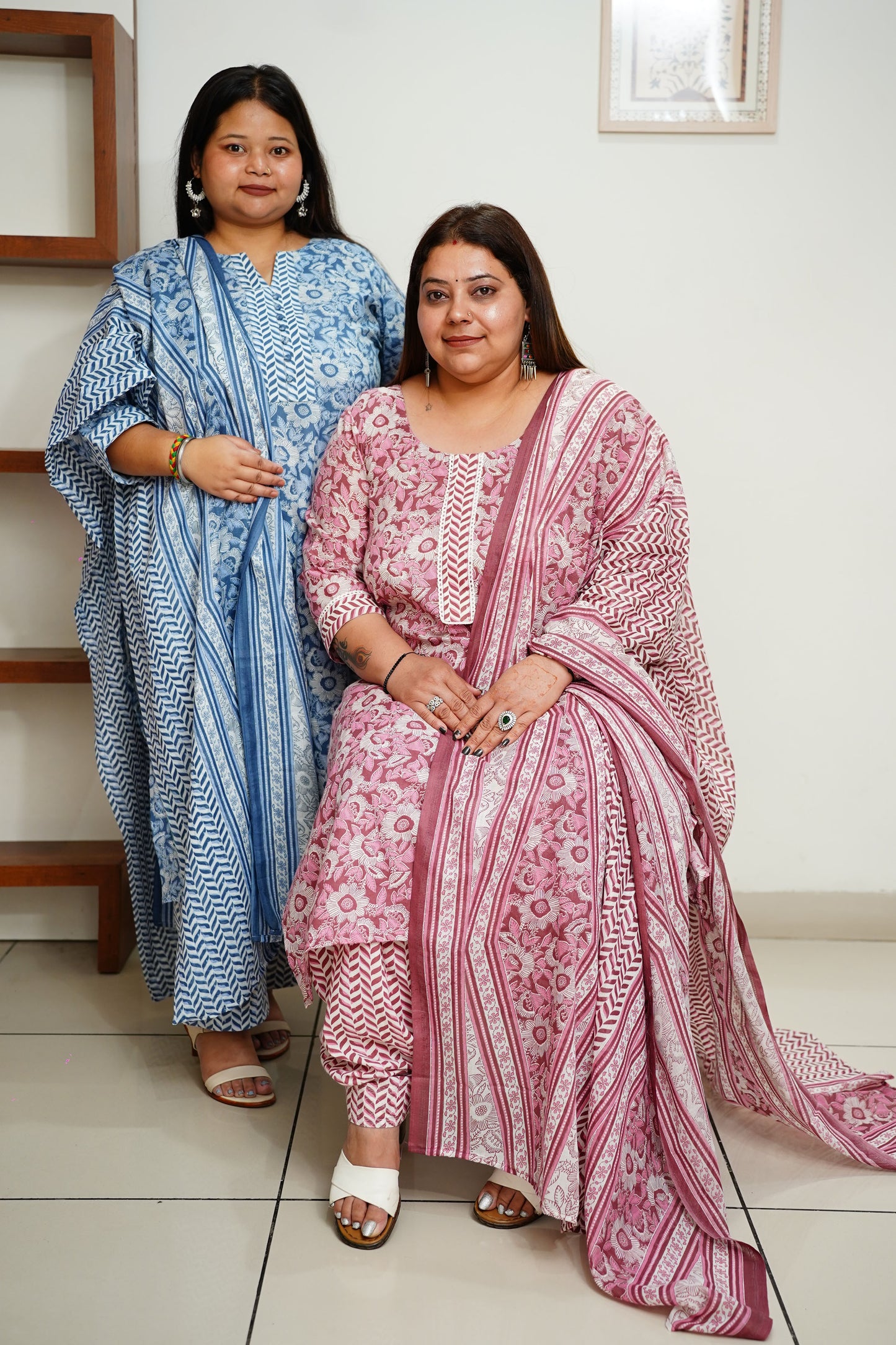 Women Plus Size Maroon Floral Cotton Salwar Suit