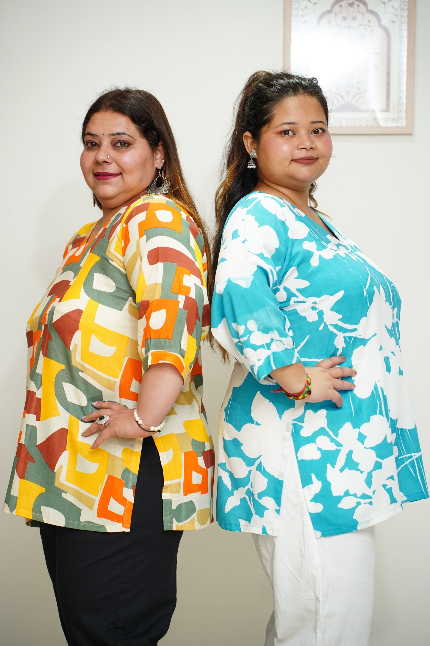 Women Plus Size Multi Hued Printed Everyday Kurta