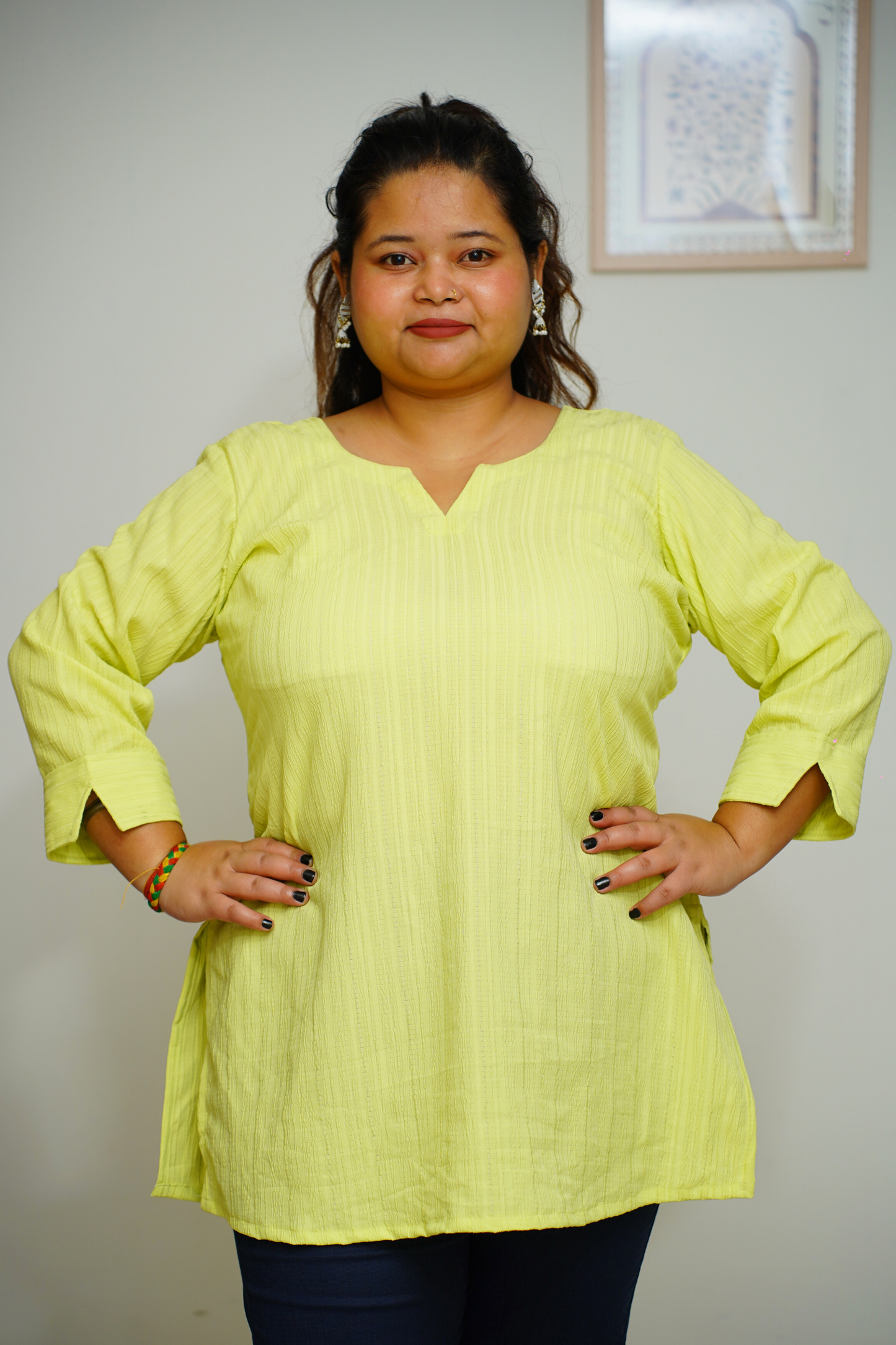 Women Plus Size Neon Anti Wrinkle Everyday Top