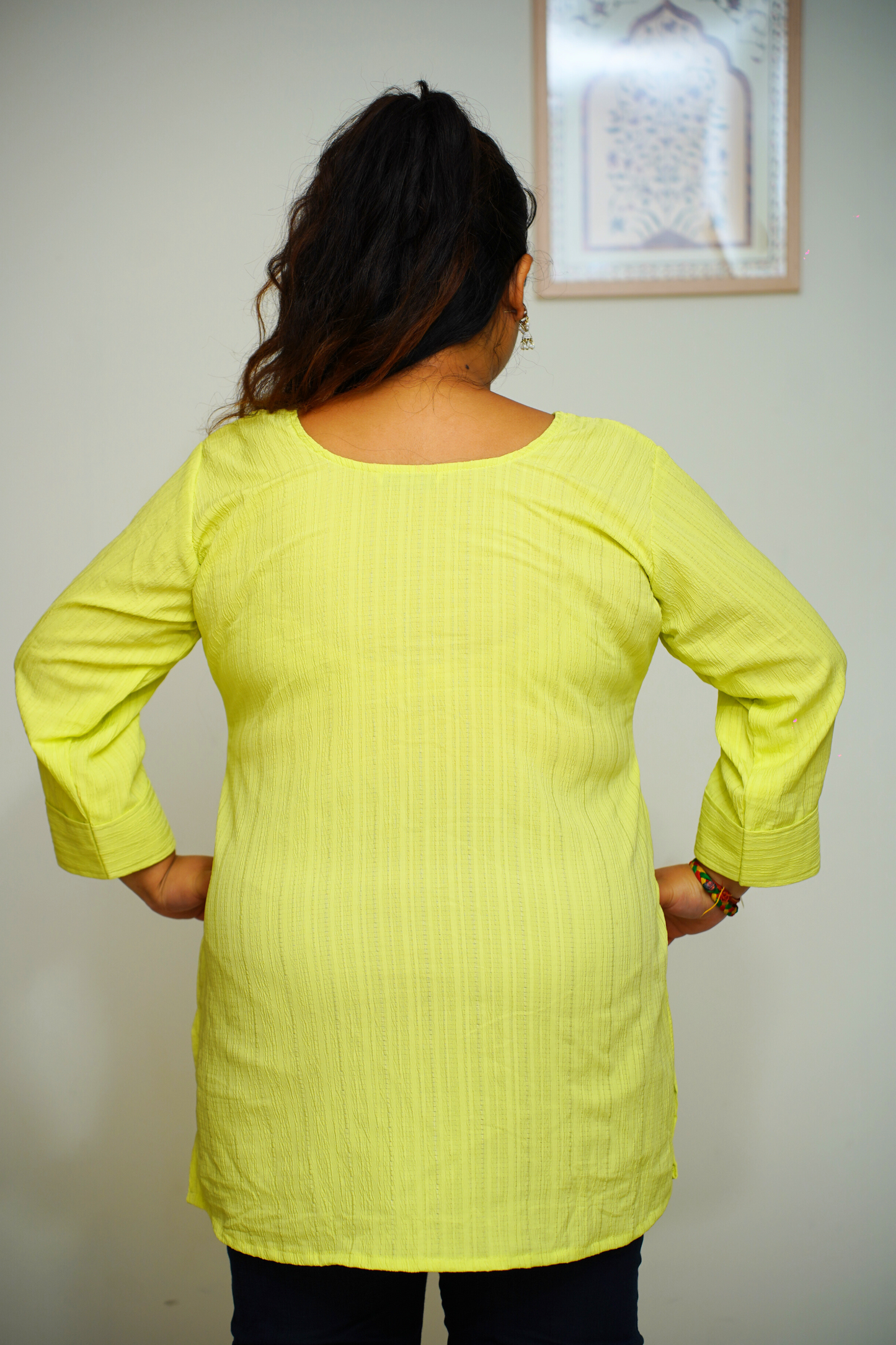 Women Plus Size Neon Anti Wrinkle Everyday Top