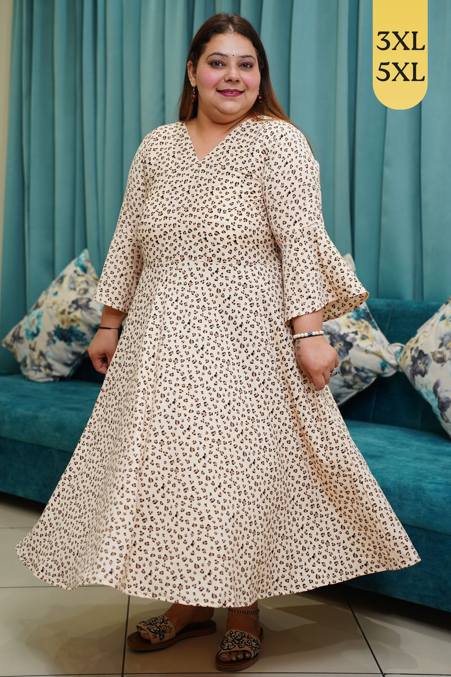 Peachy Safari Everyday Calf Dress with Pockets