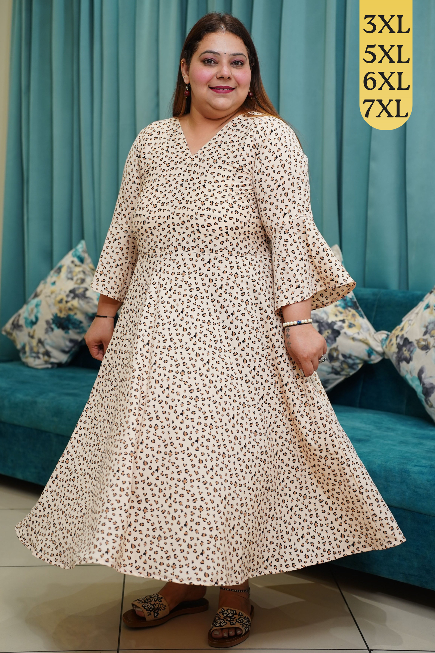 Peachy Safari Everyday Calf Dress with Pockets