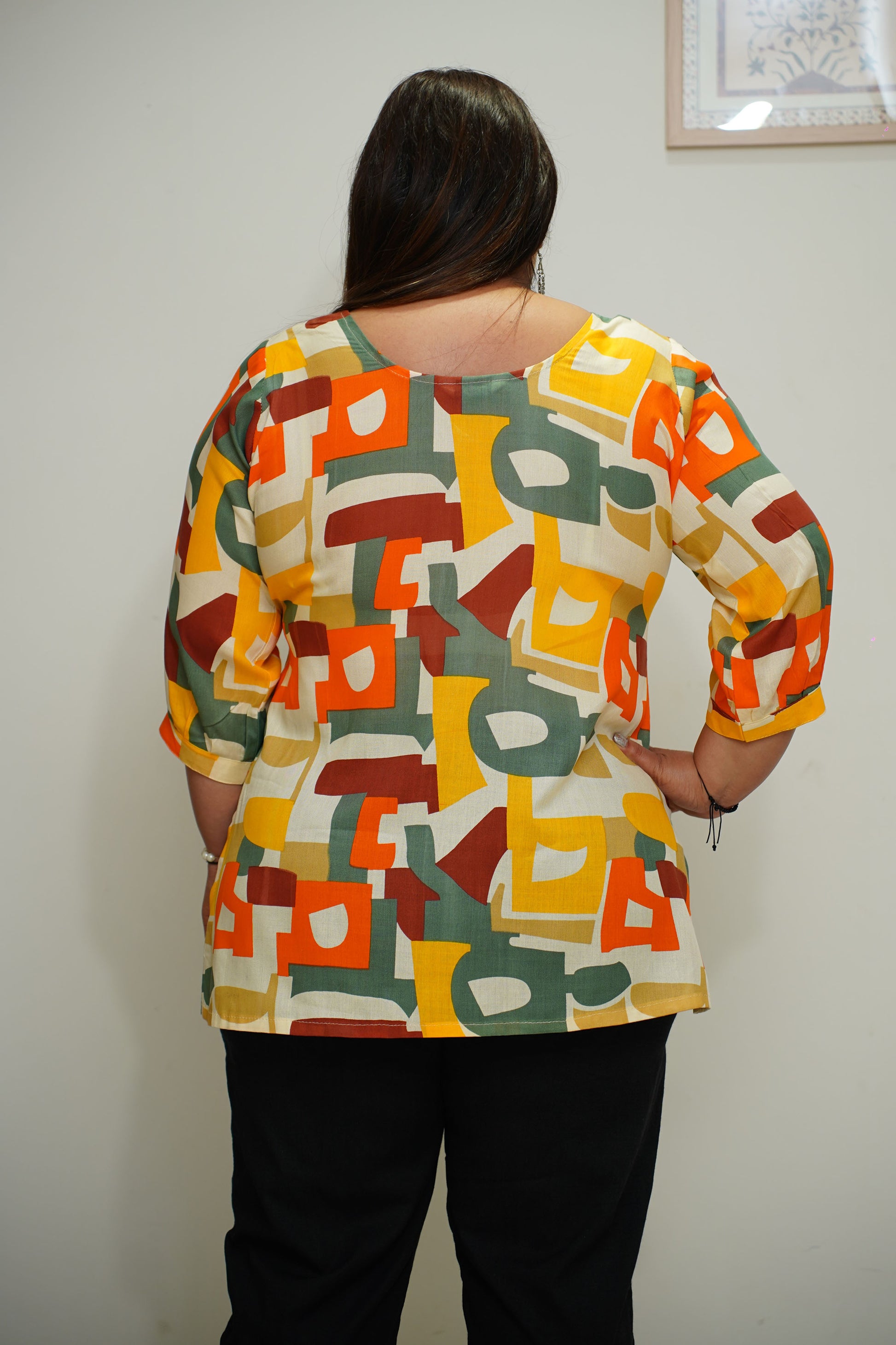 Women Plus Size Multi Hued Printed Everyday Kurta