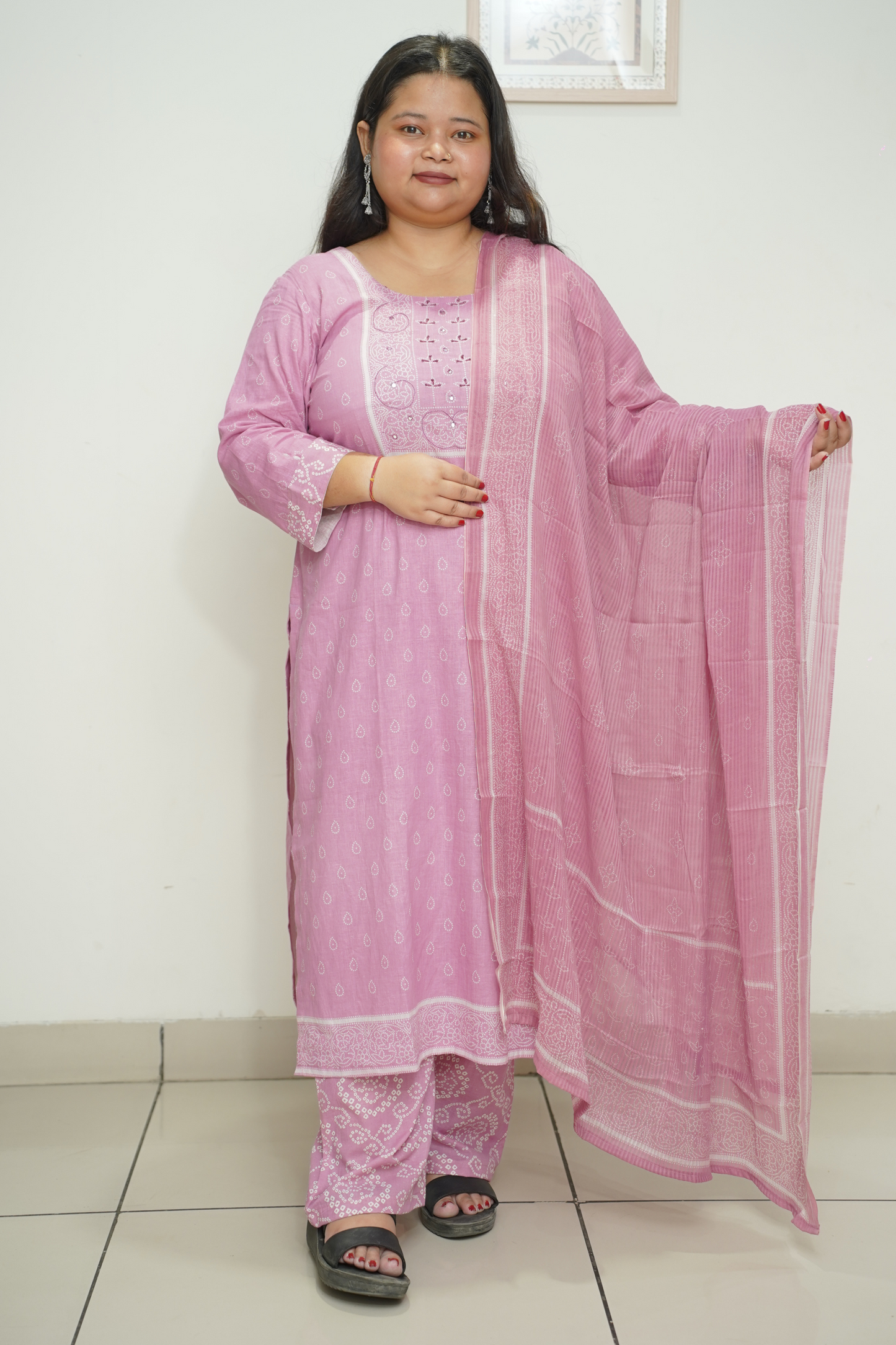 Mauve Block Suit Set