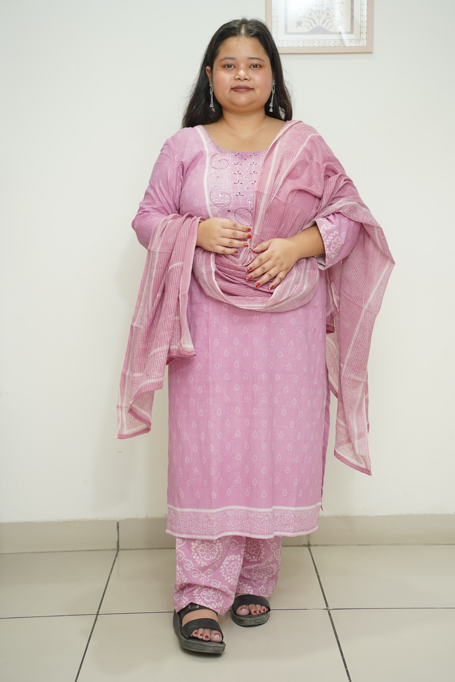 Mauve Block Suit Set