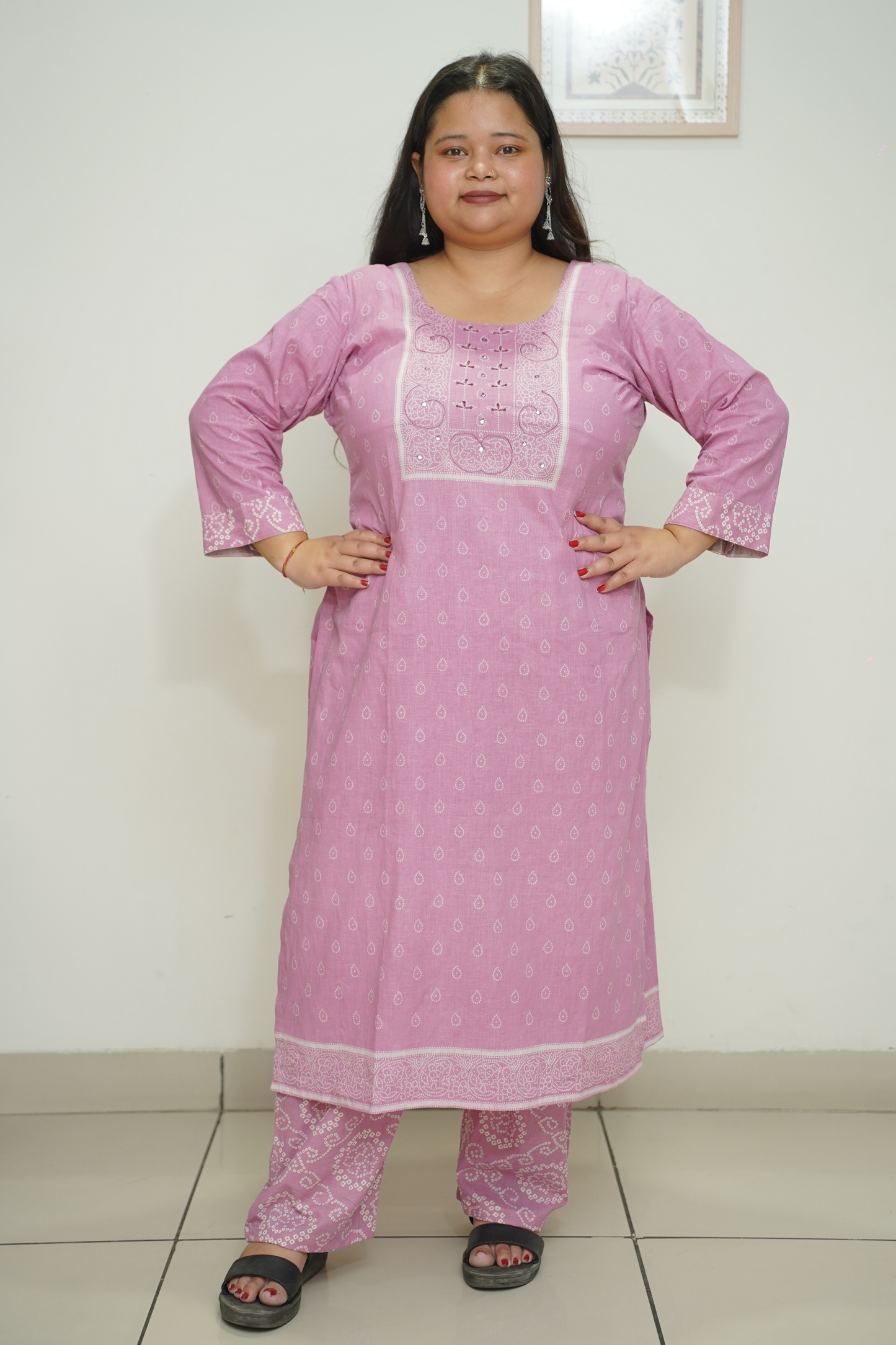 Mauve Block Suit Set