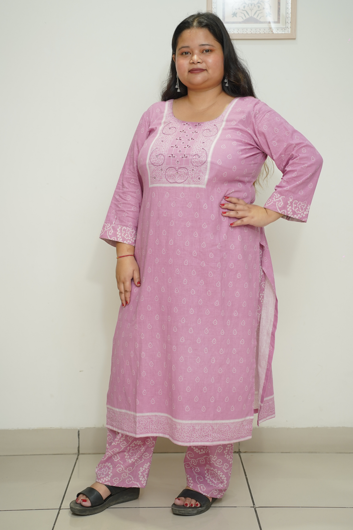 Mauve Block Suit Set