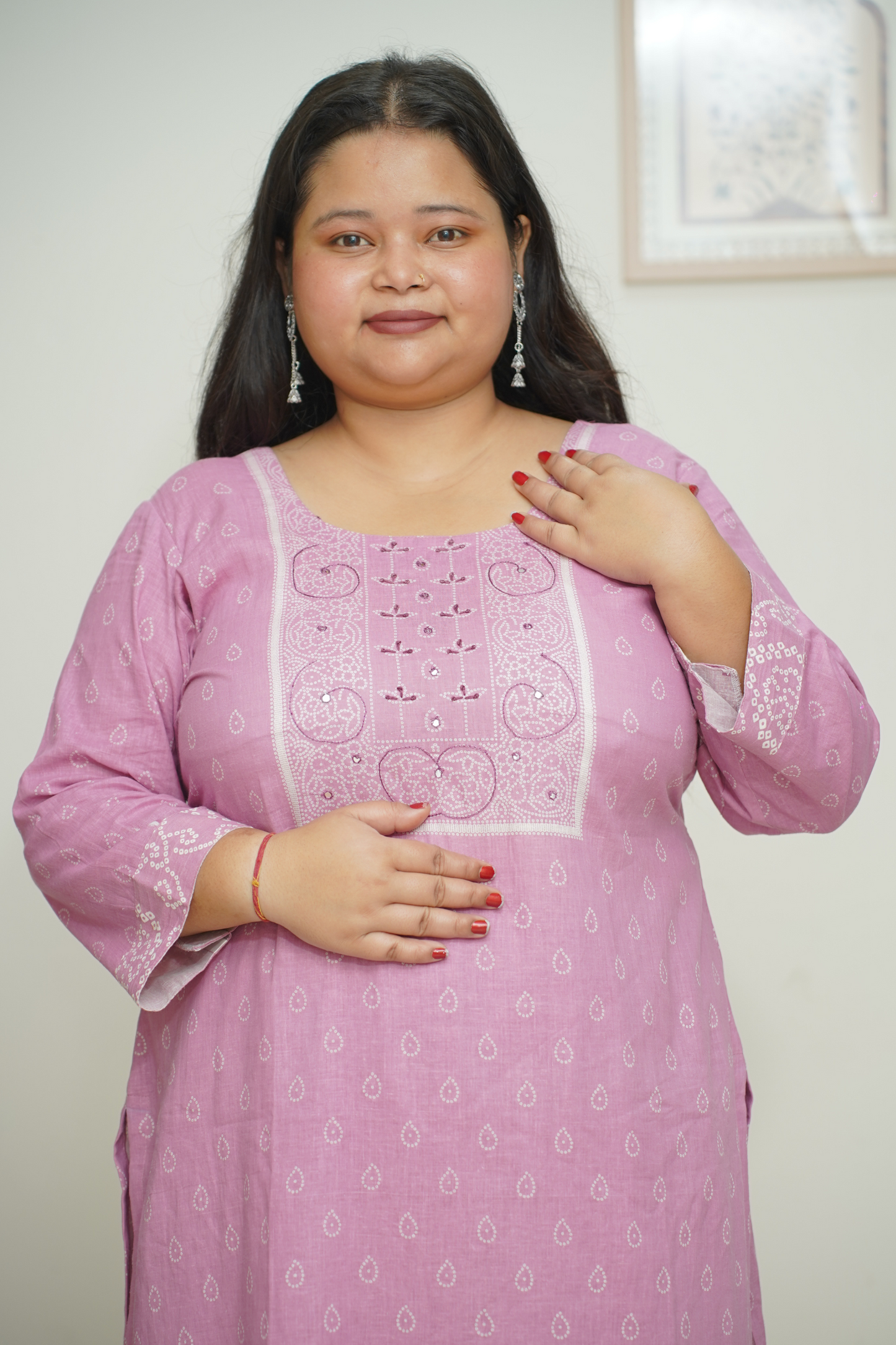 Mauve Block Suit Set