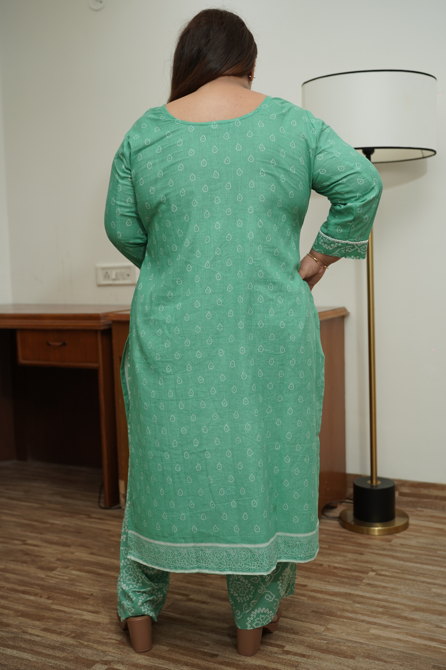 Mint Green Cotton Suit Set