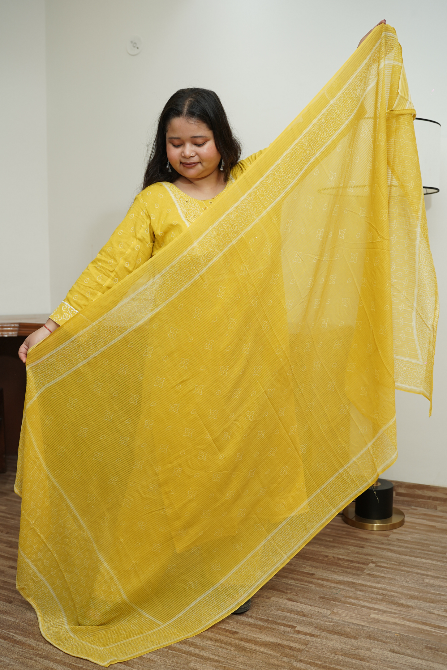 Yellow Cotton Suit Set