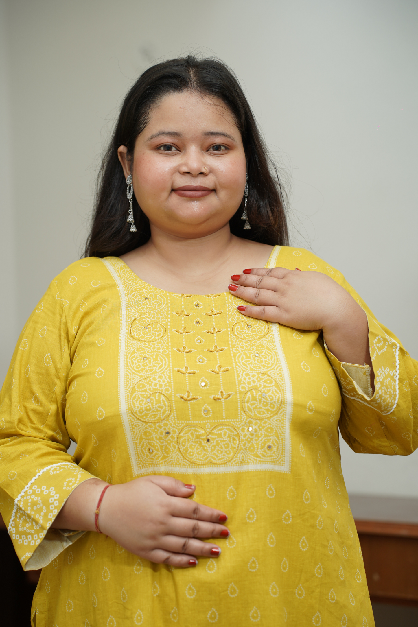 Yellow Cotton Suit Set