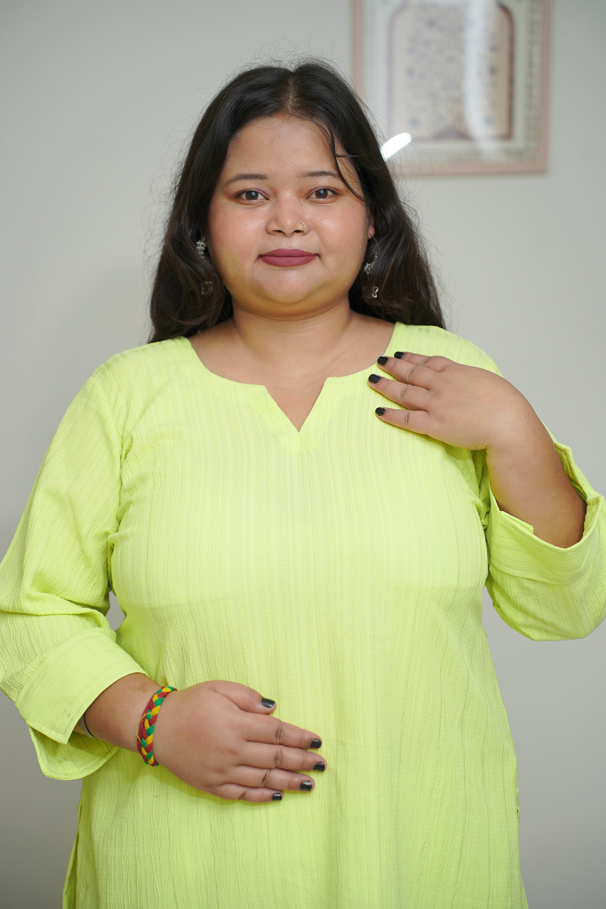 Women Plus Size Neon Anti Wrinkle Co-ord Set with Pockets